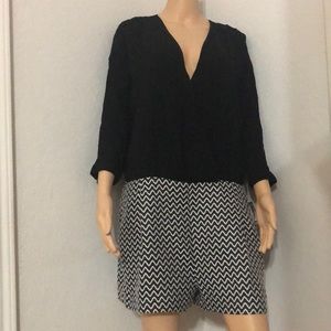 Rachel Rachel Roy Faux-Wrap Three-Quarter-Sleeve